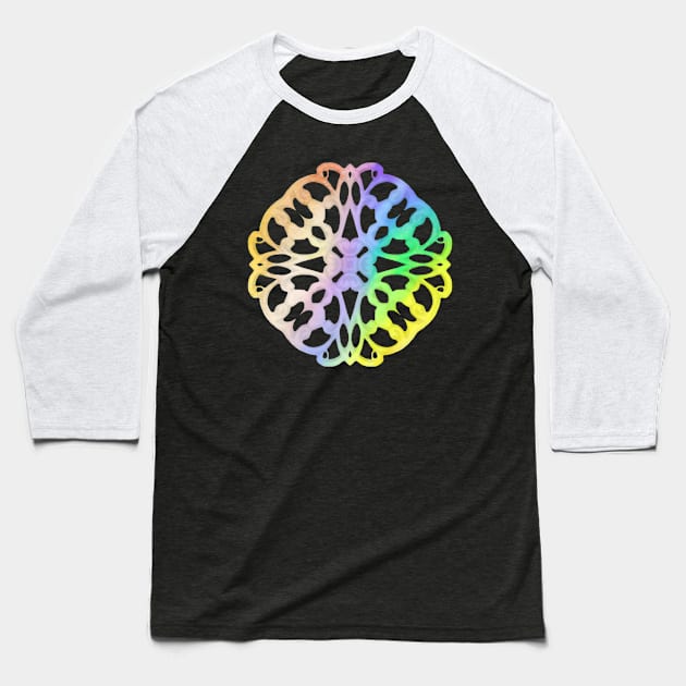 Pastel rainbow abstract Baseball T-Shirt by Geomhectic